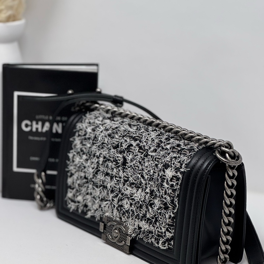 💯 💎Authentic💎CHANELl LeBoy Braided Tweed - Picture 6 of 12